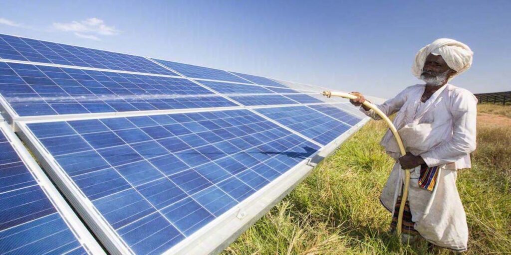 Asia’s largest solar power station, the Gujarat Solar Park, in Gujarat, India