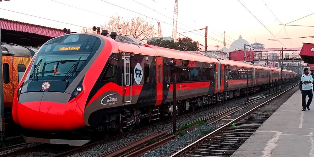 A view of NJP-Patna Vande Bharat Express