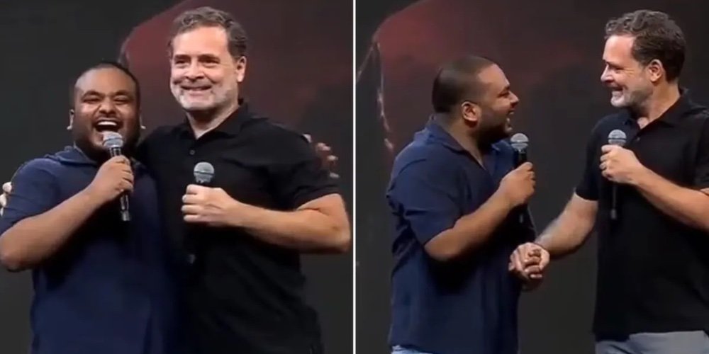 Rahul gandhi with comedian